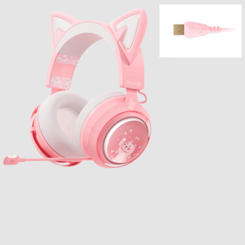 GS510 Cat Ears Headset - RGB Wireless 7.0 Sound