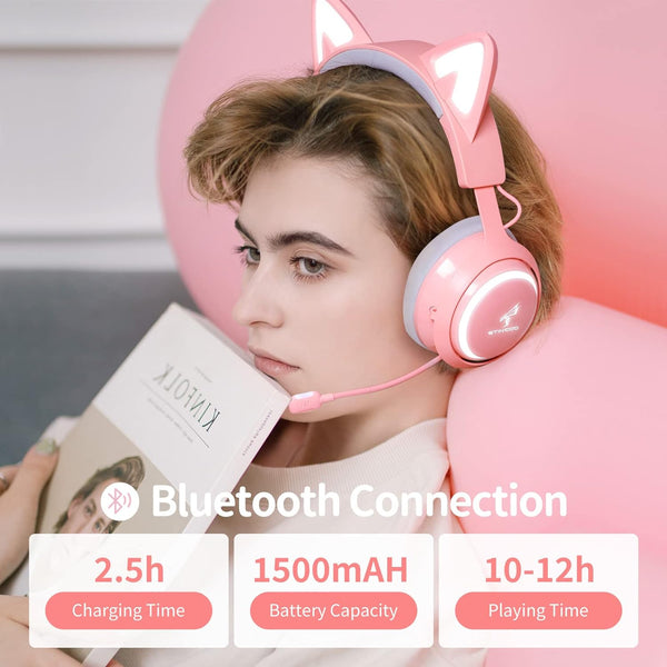 GS510 Cat Ears Headset - RGB Wireless 7.0 Sound