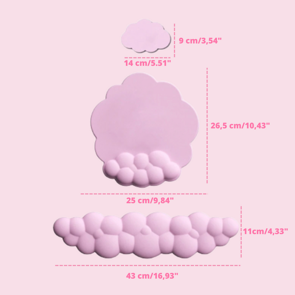 Pinky Clouds - Hand Wrist Rest