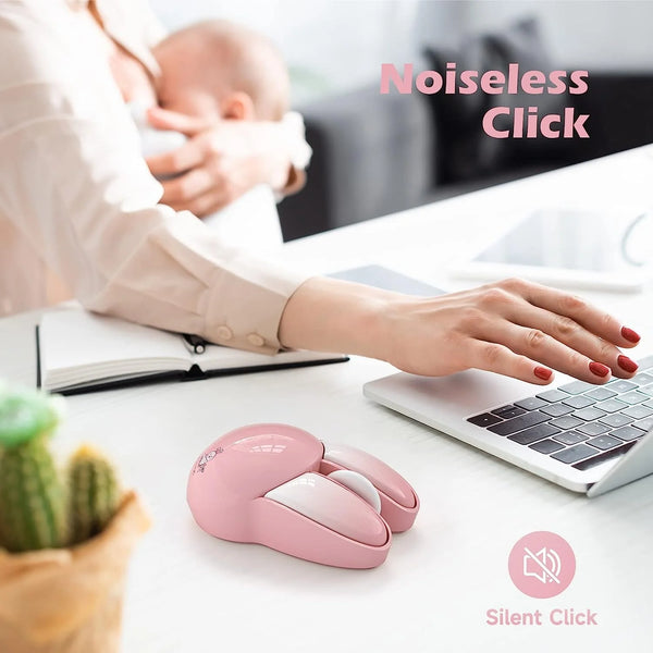 Pink Bunny Ears -  Wireless Mouse