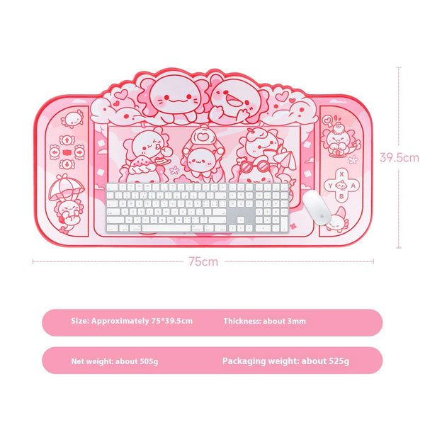 Kawaii Dragons Gaming Machine – Large Pink Mouse Pad