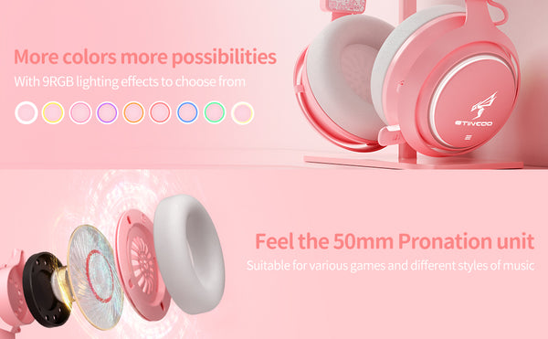 GS510 Cat Ears Headset - RGB Wireless 7.0 Sound