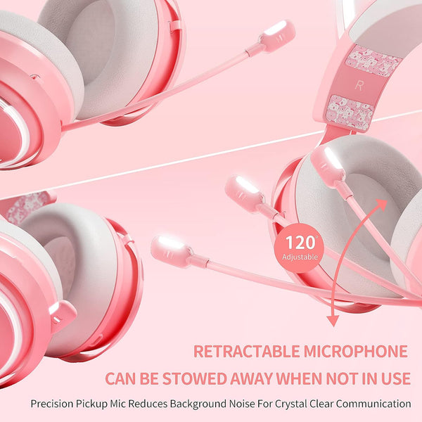 GS510 Cat Ears Headset - RGB Wireless 7.0 Sound