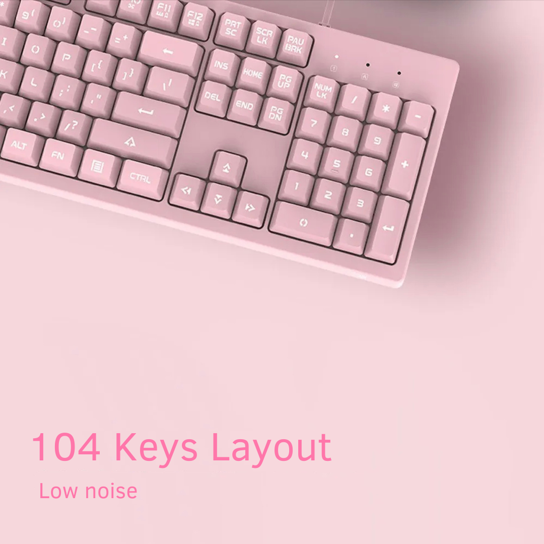 Pink Customize Keyboard Pink Mechanical Feel Keyboard 💓 Membrane Keyboard | Pink Gaming