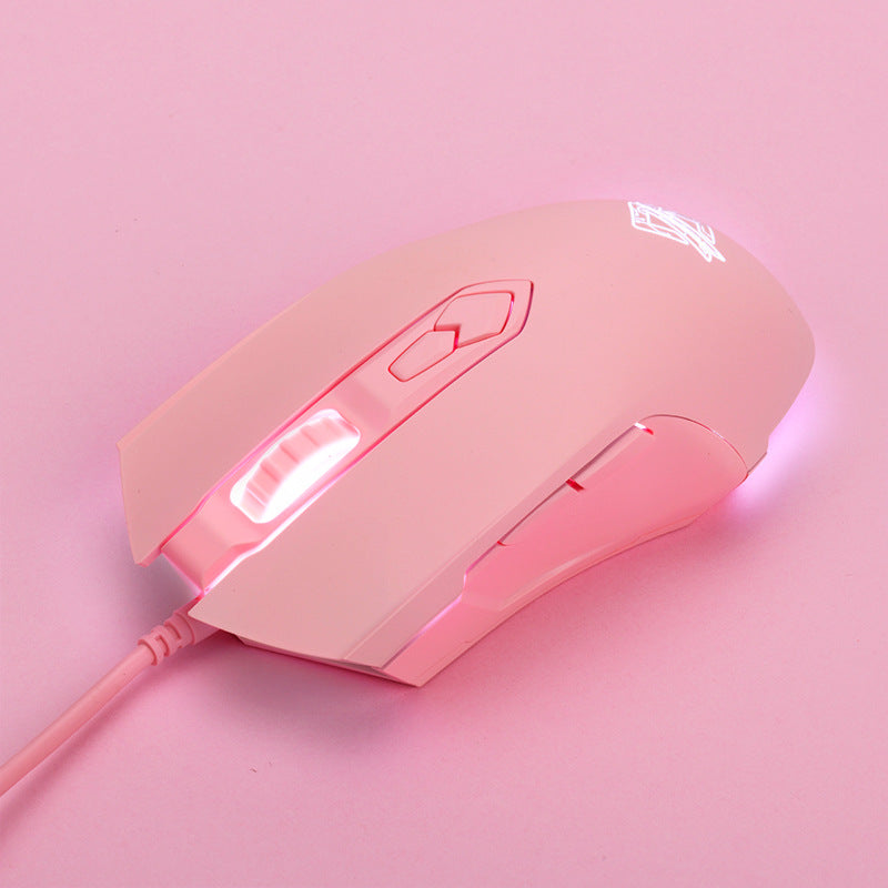 USB Wired Gaming Mouse - Pink Ray
