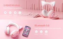 Cargar imagen en el visor de la galería, Cat Ears GS510 - Auriculares con Sonido 7.0 y luz RGB
