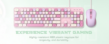 Cargar imagen en el visor de la galería, Mysterio CK280 💘 Rosa/ Violeta Teclado Inalámbrico y Ratón Set 2.4G | Pink Gaming
