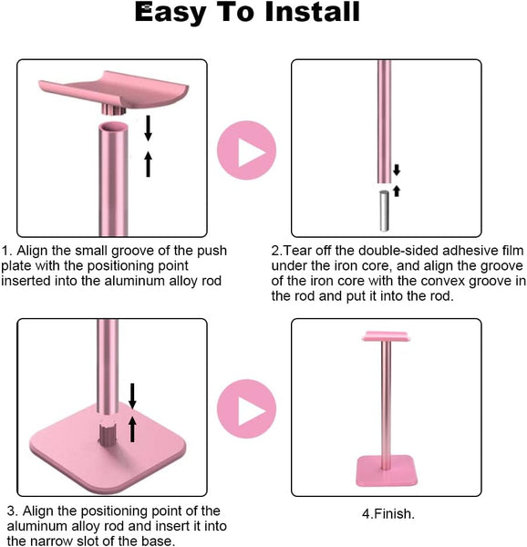 Pink Desk Headphones Stand