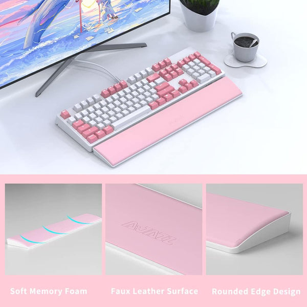 Pink PU Leather Keyboard Wrist Rest