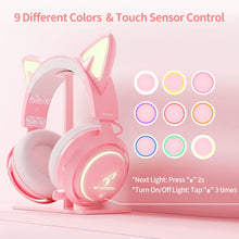 Cargar imagen en el visor de la galería, Cat Ears GS510 - Auriculares con Sonido 7.0 y luz RGB
