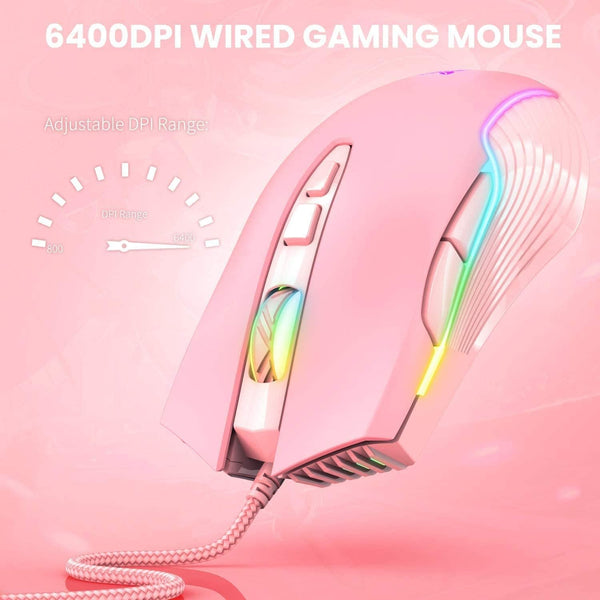 Bony CW905 - Pink Wired Mouse
