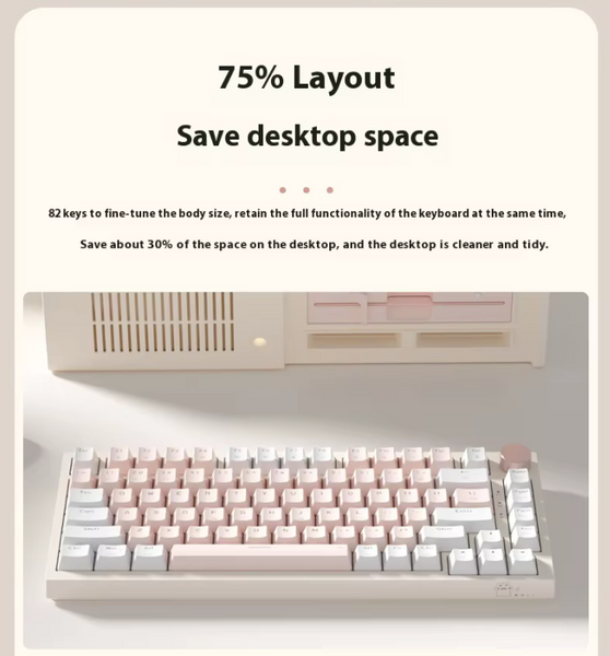 AK82 Three-Mode Mechanical Keyboard