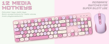 Cargar imagen en el visor de la galería, Mysterio CK280 💘 Rosa/ Violeta Teclado Inalámbrico y Ratón Set 2.4G | Pink Gaming
