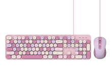 Cargar imagen en el visor de la galería, Mysterio CK280 💘 Rosa/ Violeta Teclado Inalámbrico y Ratón Set 2.4G | Pink Gaming
