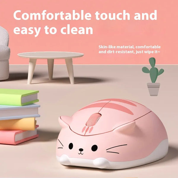 Pink Wireless Cat Mouse