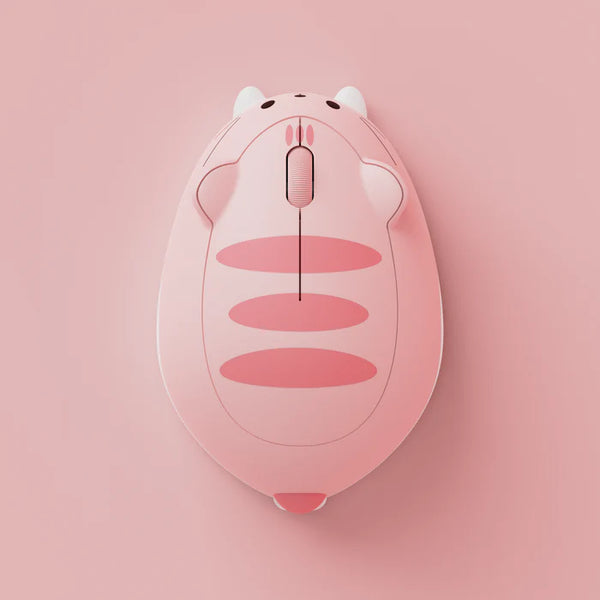 Pink Angie Cat – Kawaii Ergonomic Design Wireless Mouse