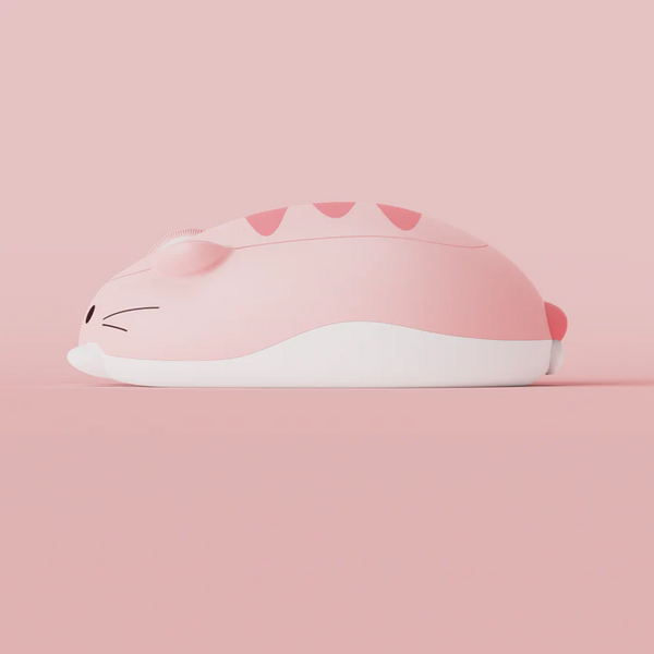 Pink Angie Cat – Kawaii Ergonomic Design Wireless Mouse