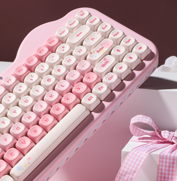 Pink & White 75% Hot Swap - RGB Wireless Mechanical Gaming Keyboard