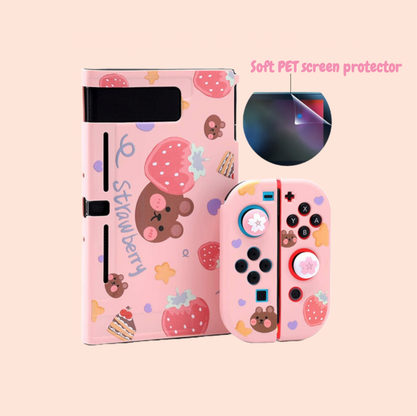 Nintendo Switch/ Lite Case - Fruity Pink Bear