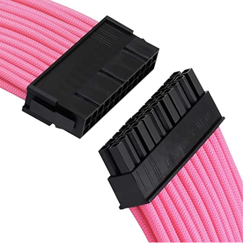 Pink Led Pc Cables Pink Motherboard Power Cable | Pink Gaming 💘