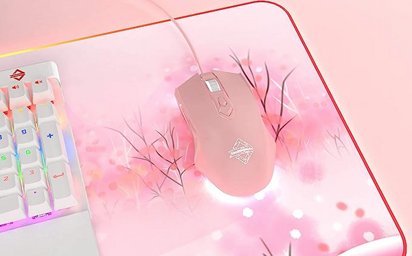 Pink Ray AJ52 - USB RGB Wired Gaming Mouse
