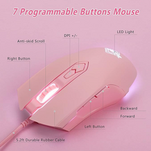 Load image into Gallery viewer, USB Wired Gaming Mouse - Pink Ray

