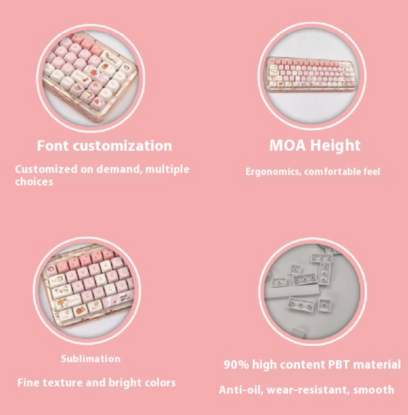 Cute Puppy Keyboard Keycaps - MOA Profile