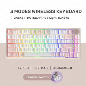 AK82 Three-Mode Mechanical Keyboard - Gasket Structure