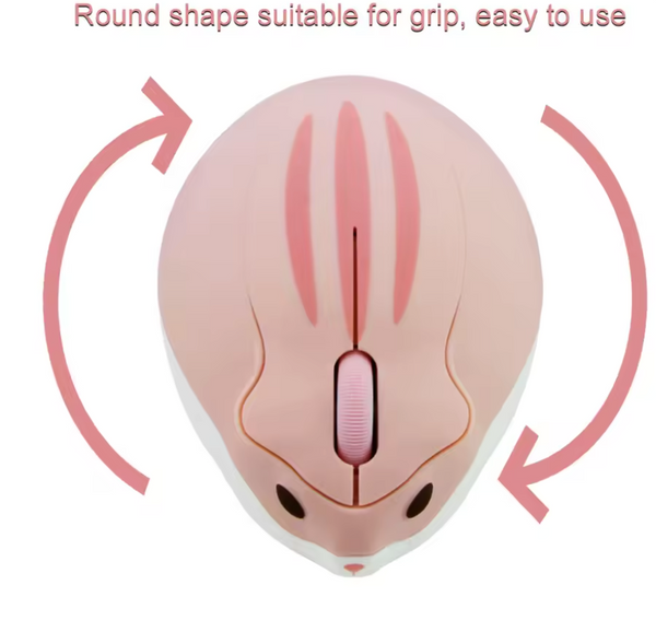 Pink Wireless Hamster Mouse