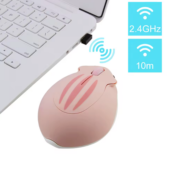 Pink Wireless Hamster Mouse