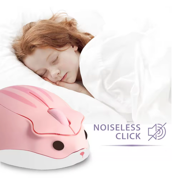 Pink Wireless Hamster Mouse