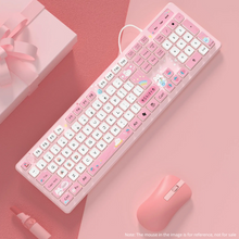 Load image into Gallery viewer, Milk Tea Cute Rabbit Wired/ Wireless Keyboard
