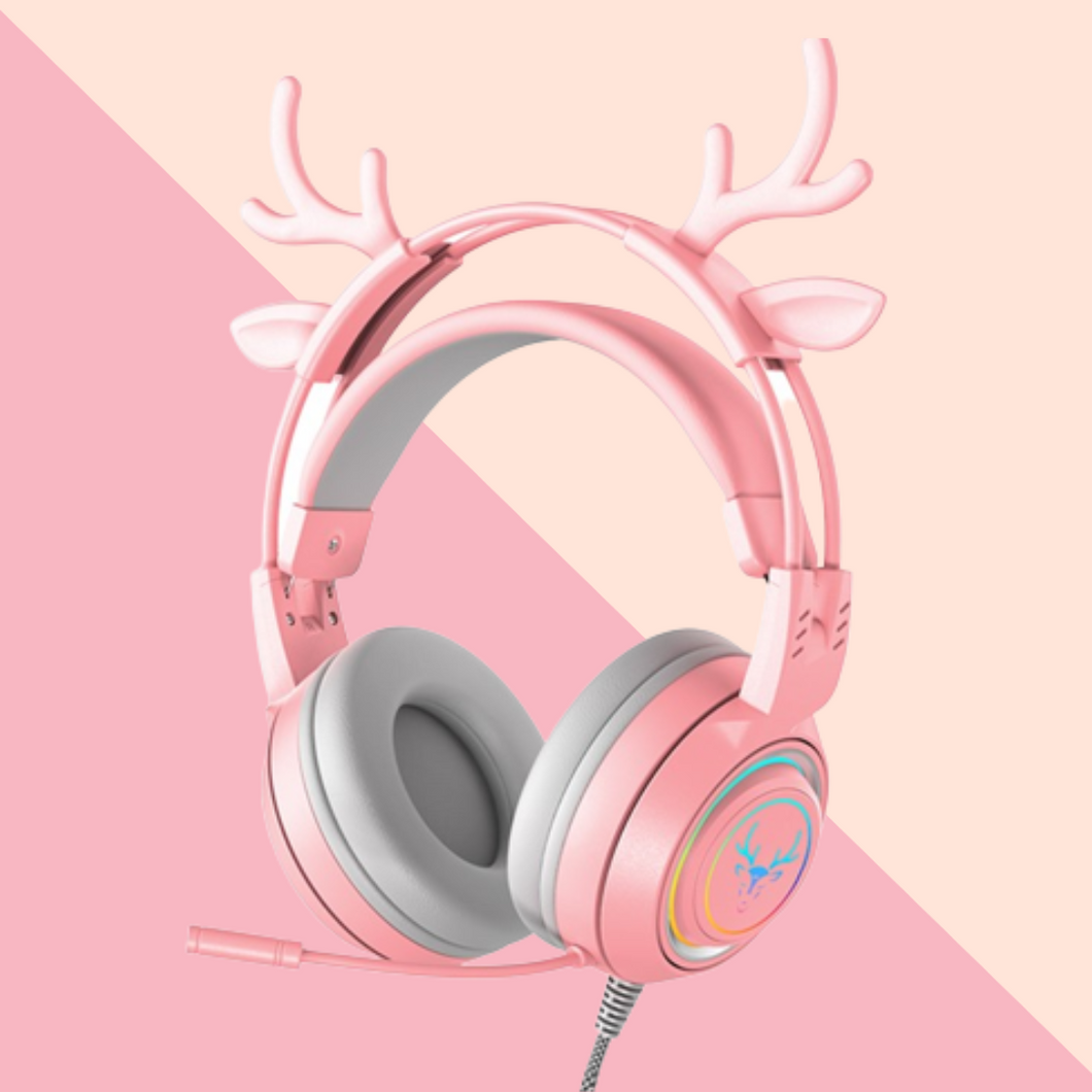 Gaming Headphones - Pink Elk Ear (SY- G25)