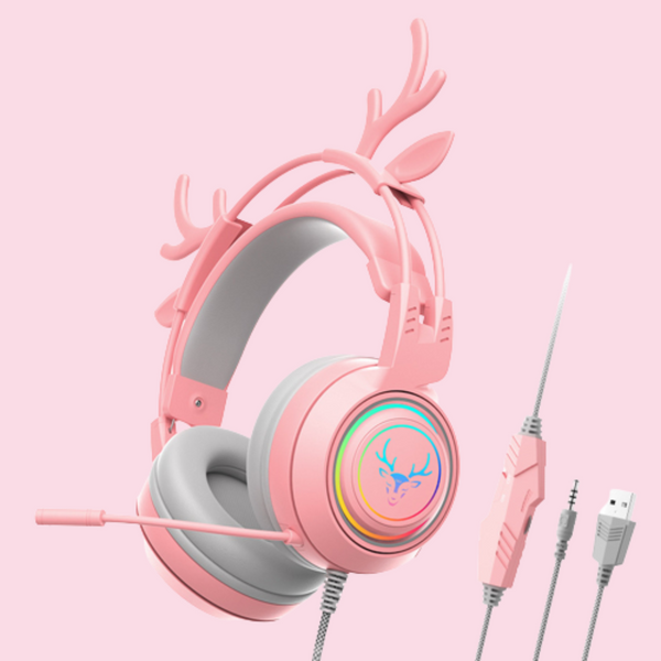 SYTO-SY - G25 - Pink Elk Ear Gaming Headphones