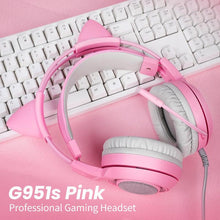 Cargar imagen en el visor de la galería, SOMIC G951S - Auriculares Gaming Rosa con cable de 3,5 mm 
