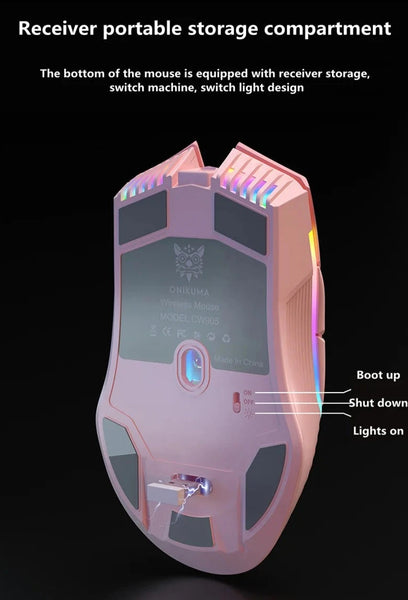 CW905 - Pink Wireless Gaming Mouse