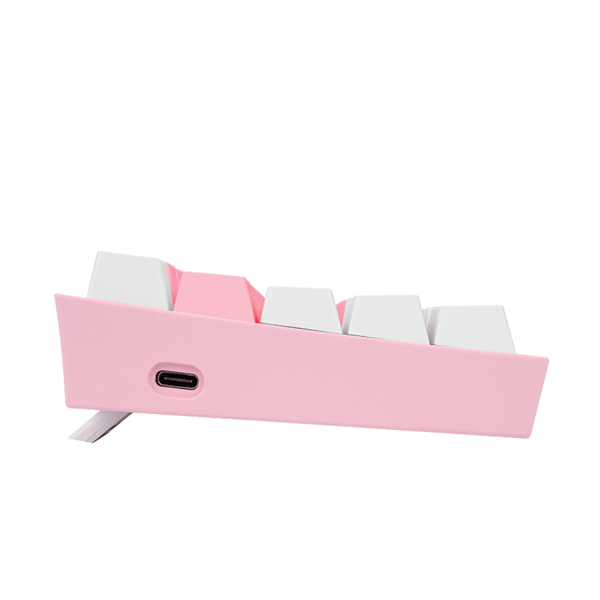 K617 RGB Light Dual Keycap Pink - White Wired Mechanical Keyboard