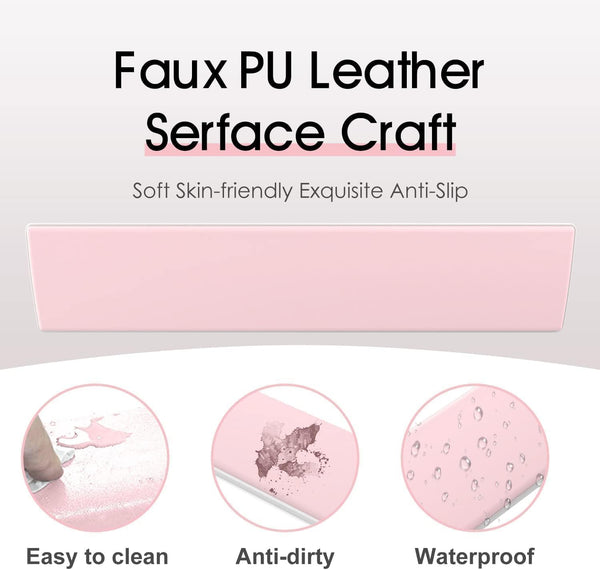 Pink PU Leather Keyboard Wrist Rest