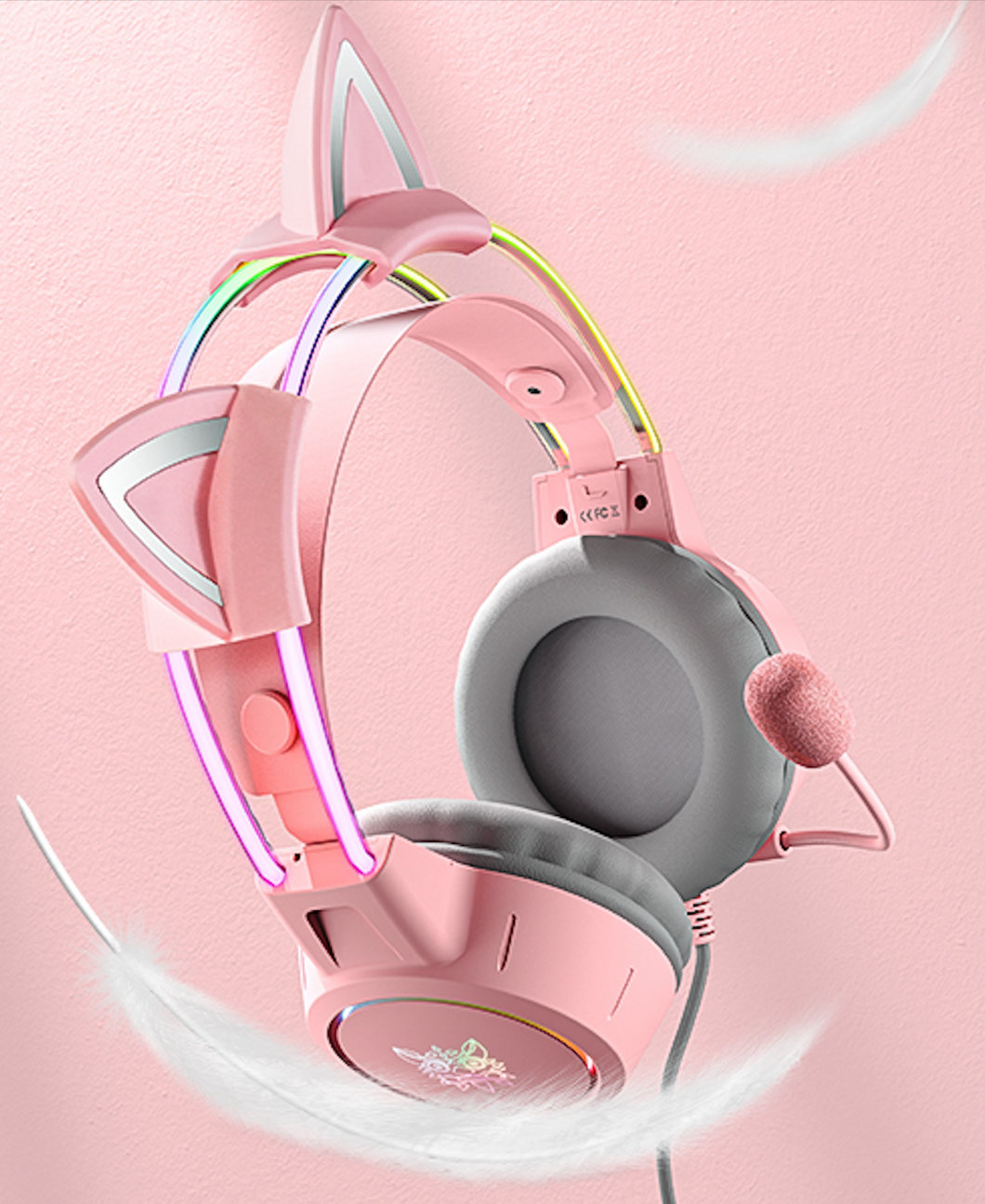 X15 Pro - Pink Illuminated Headband Gaming Headset