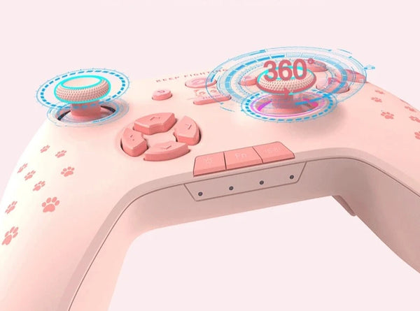 Pink Kitty Paws - Dareu H105 - New Wireless Bluetooth Game Controller