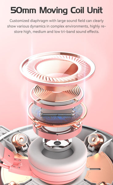 SYTO-SY - G25 - Pink Elk Ear Gaming Headphones