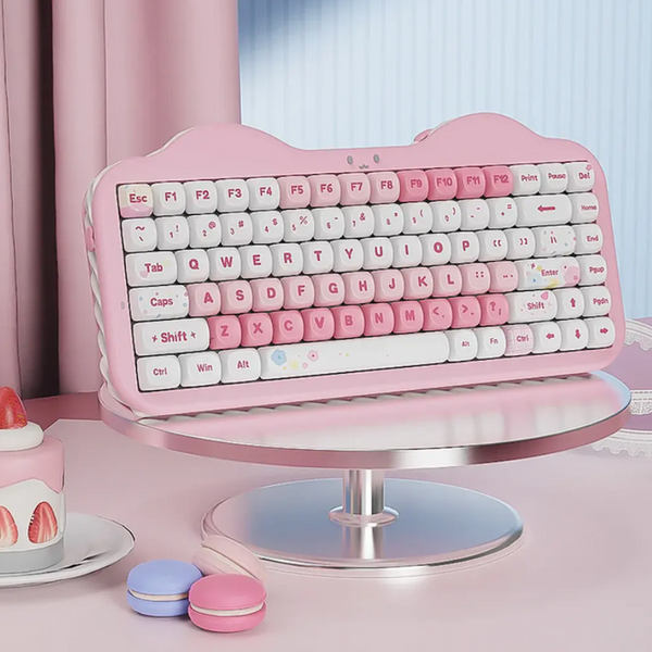 Pink & White 75% Hot Swap - RGB Wireless Mechanical Gaming Keyboard