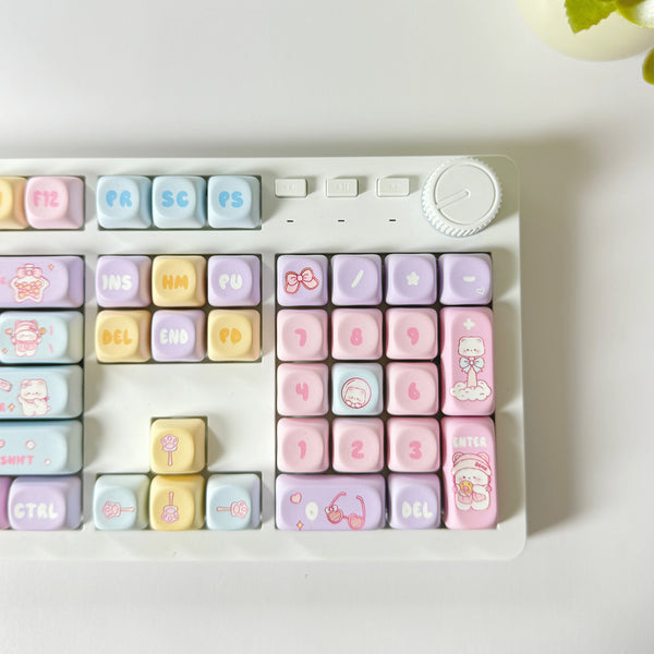 Cute Candy Bear MOA Keycap Sublimation 131 Key Small Full Set