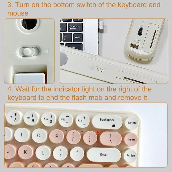 MOFII Macaron 2.4G Wireless Keyboard And Mouse Set