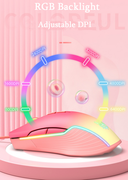 Bony CW905 - Pink Wired Mouse