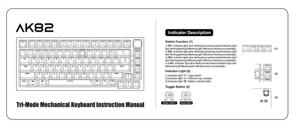 AK82 Three-Mode Mechanical Keyboard
