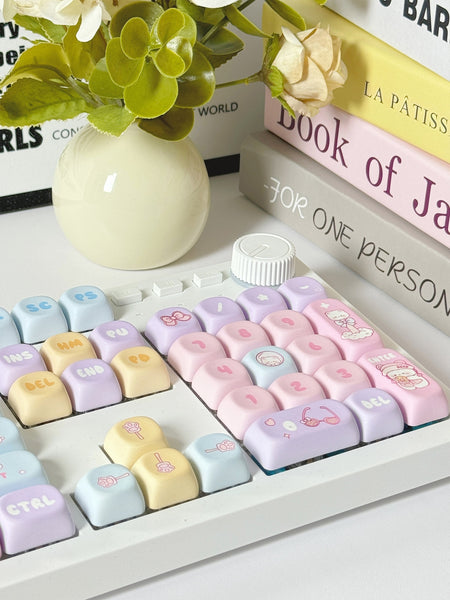 Cute Candy Bear MOA Keycap Sublimation 131 Key Small Full Set