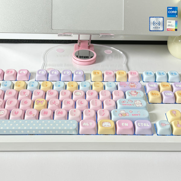 Cute Candy Bear MOA Keycap Sublimation 131 Key Small Full Set