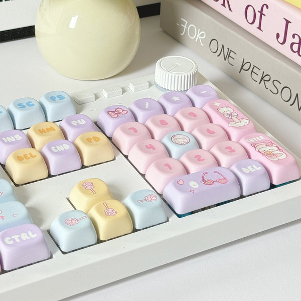Cute Candy Bear MOA Keycap Sublimation 131 Key Small Full Set