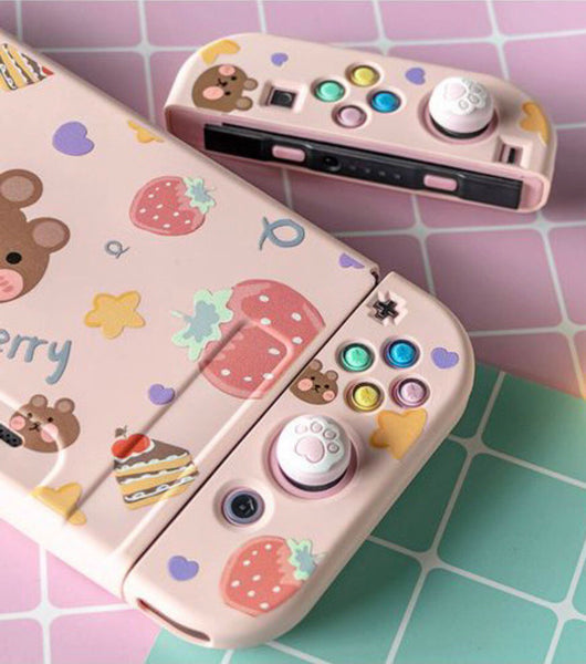 Nintendo Switch/ Lite Case - Fruity Pink Bear